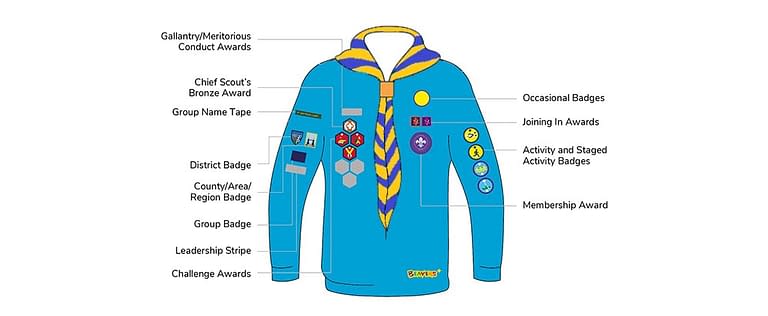 Beaver badge placement
